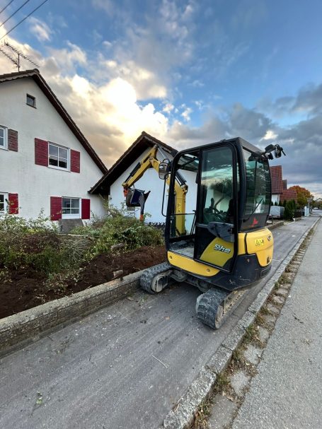 Entfernen einer langen Hecke